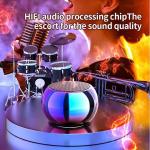 Ultra Mini Wireless Bluetooth Speaker with Heavy Metal Electroplating Round Speaker | Wireless Power Button Controlled, 2 Hours Running Battery Pack of 1 (Multicolor)